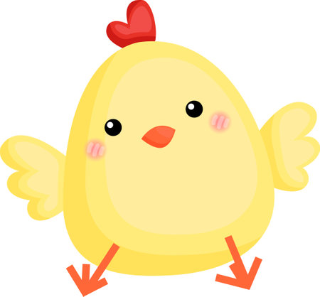 a vector of a cute chickのイラスト素材