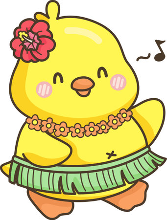 a vector of duck dancingのイラスト素材