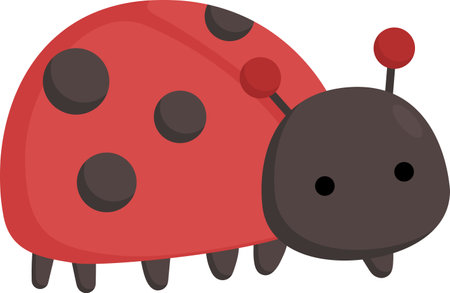 a vector of a ladybugのイラスト素材