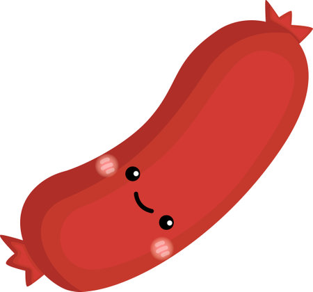 a vector of a cute sausageのイラスト素材