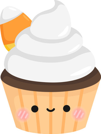 a vector of a cute cupcakeのイラスト素材