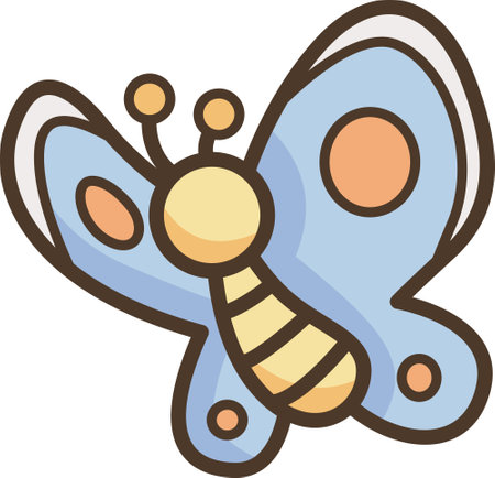 a vector of a cute butterflyのイラスト素材