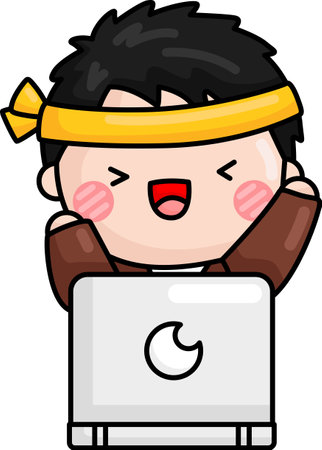 a vector of cute people being stress in the officeのイラスト素材