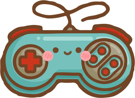 a vector of a cute game controller