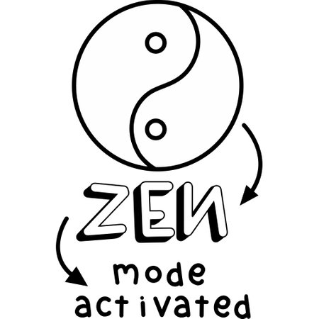 a vector of a yoga quote in black and white coloringのイラスト素材