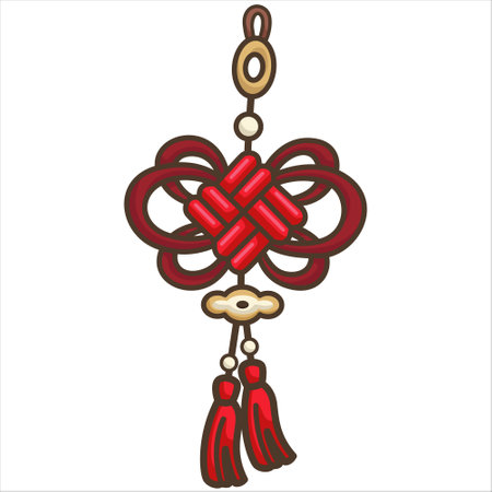 a vector of a Chinese charmのイラスト素材