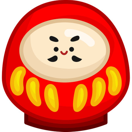 a vector of a daruma dollのイラスト素材