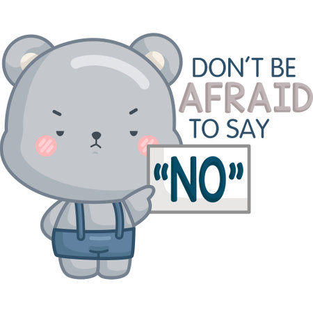 a vector of a cute bear with some motivational quotesのイラスト素材