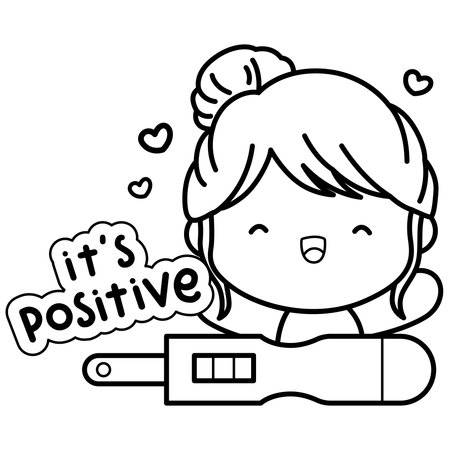 a vector of pregnancy positiveのイラスト素材