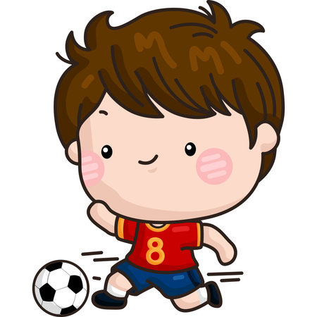 a cute vector of a soccer playerのイラスト素材