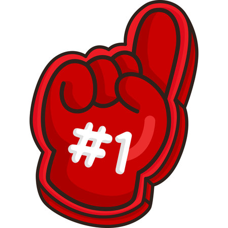 a vector of a foam fingerのイラスト素材