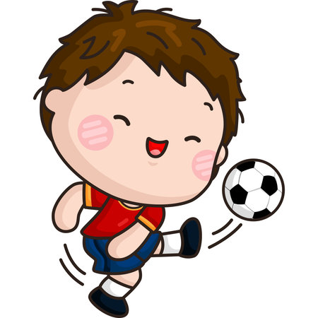 a cute vector of a soccer playerのイラスト素材