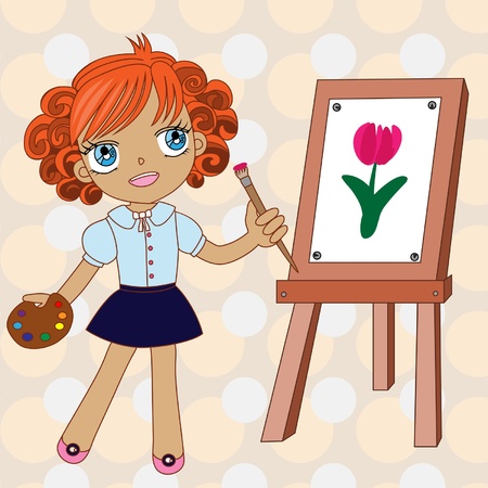 Little painter colorfulのイラスト素材