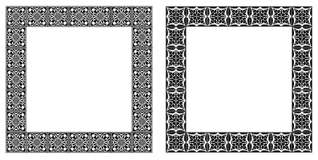 Set of art nouveau simple vector framesのイラスト素材