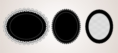 Black elegant doilyのイラスト素材