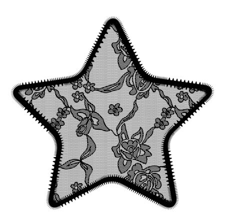 Lace star appliqueのイラスト素材