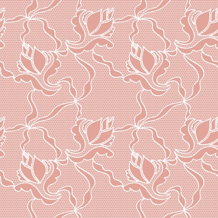 Roses  lace lovely white seamless pattern のイラスト素材