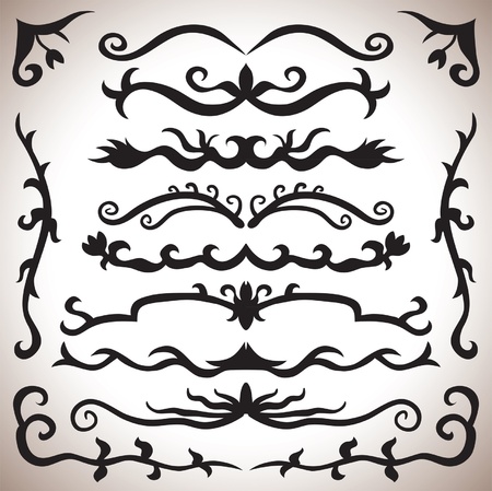 Set of vintage elements  Vector illustration のイラスト素材
