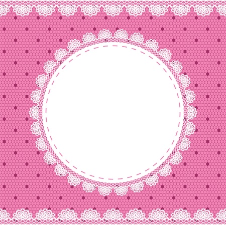 Elegant doily on lace gentle background for scrapbooksのイラスト素材