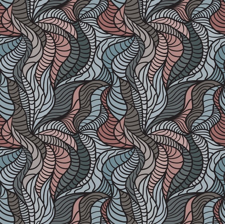 Seamless abstract hand-drawn pattern, hair backgroundのイラスト素材