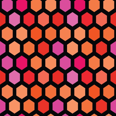 Honeycomb colorful background. Seamless pattern.のイラスト素材