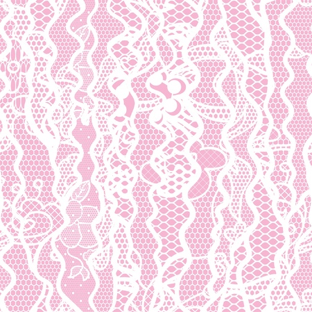 Lace seamless pattern with flowers on pink backgroundのイラスト素材