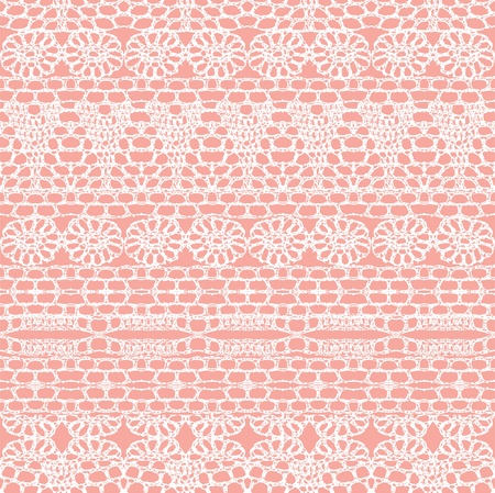 Lace seamless crochet pattern  Vector background のイラスト素材
