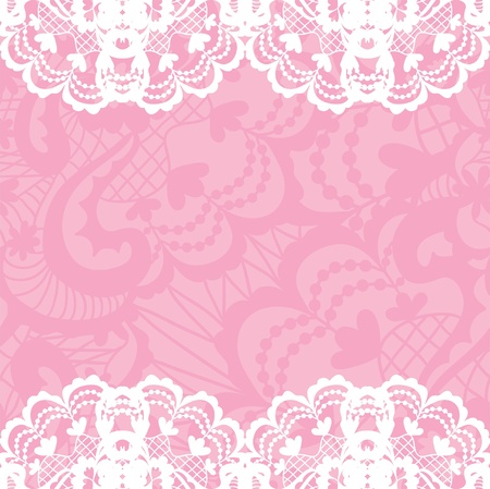Vertical seamless background with a floral lace ornamentのイラスト素材
