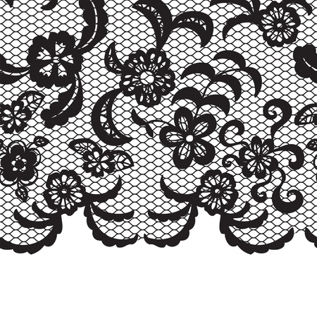Seamless lace border. Vector illusration.のイラスト素材
