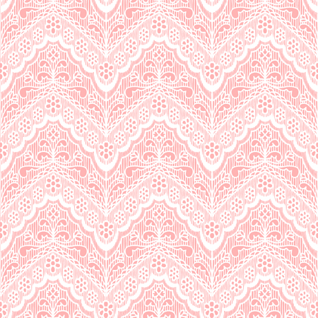 Lace seamless pattern with flowers on beige のイラスト素材