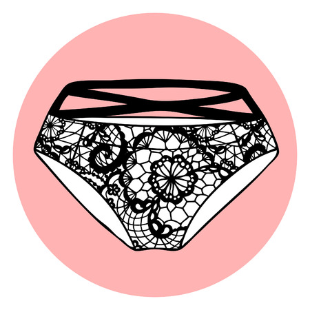 Lacy sexy panty  Vector illustration のイラスト素材