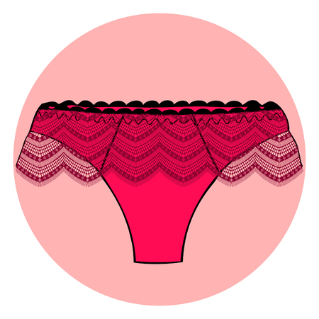 Lacy sexy panty  Vector illustration のイラスト素材