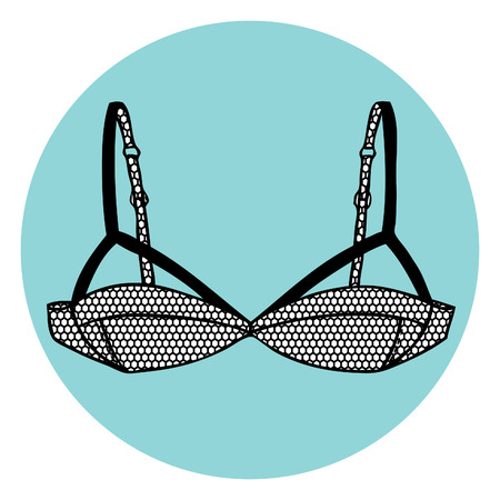 Lacy sexy bra  Vector illustration のイラスト素材