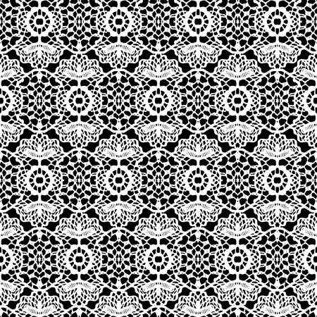 Lace white seamless mesh pattern  Vector illustration のイラスト素材