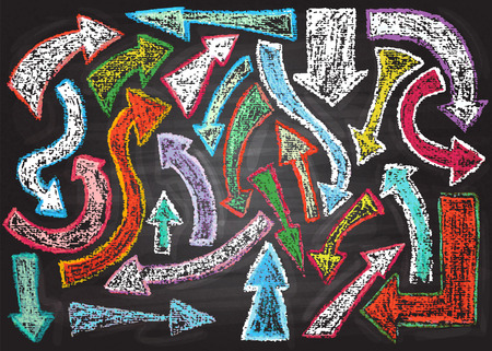 Chalk on board.  Vector illustration.のイラスト素材