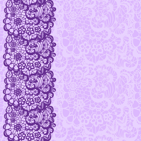 Vertical seamless background with a floral lace ornamentのイラスト素材