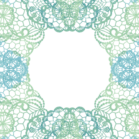 Lacy elegant frame. Invitation card. Vector illustration.のイラスト素材