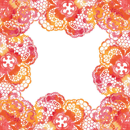 Lacy elegant frame. Invitation card. Vector illustration.のイラスト素材