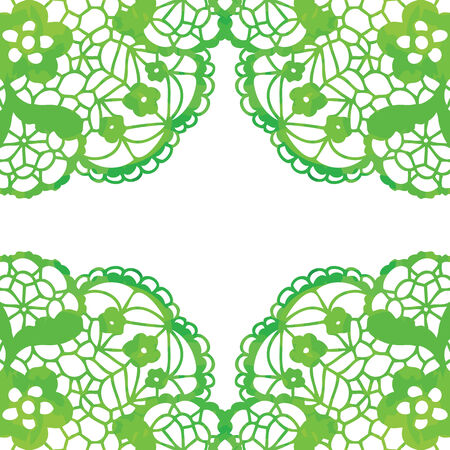 Lacy elegant frame. Invitation card. Vector illustration.のイラスト素材