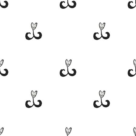 Ink pattern. Damask seamless pattern. Vector illustration.のイラスト素材