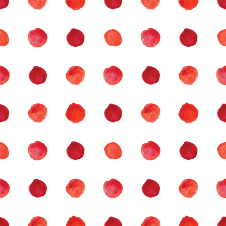 Watercolour polka dot seamless pattern. Vector illustration.のイラスト素材