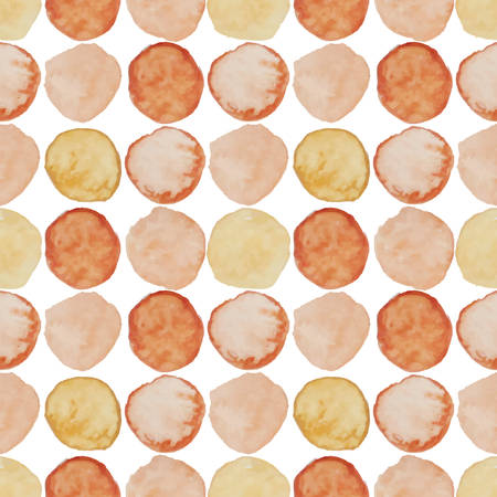 Watercolour polka dot seamless pattern. Vector illustration.のイラスト素材