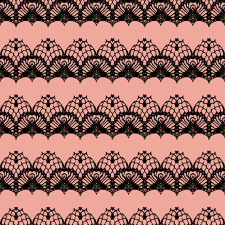 White and gold lace seamless stripes pattern. Vector illustration.のイラスト素材