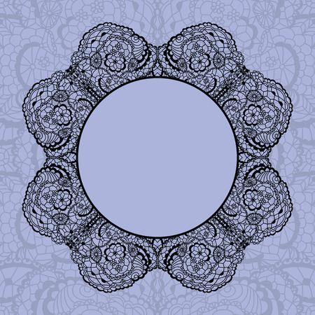 Elegant doily on lace gentle background for scrapbooksのイラスト素材