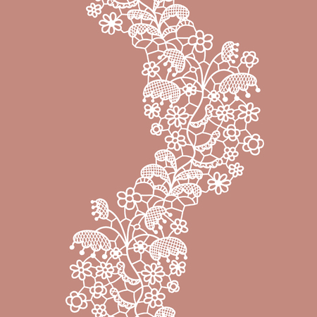 White lacy vintage elegant trim. のイラスト素材
