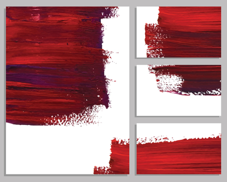 Art background cards. Abstract acrylic background. Collection of invitation cards. Vector illustration.のイラスト素材