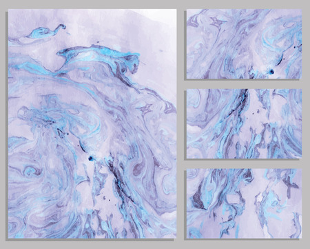 Marble business cards. Collection of business cards. Vector illustration.のイラスト素材