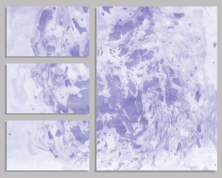 Marble business cards. Collection of business cards. Vector illustration.のイラスト素材