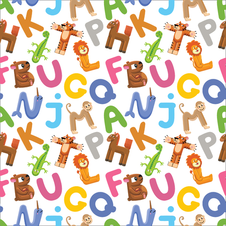 Alphabet seamless pattern.のイラスト素材