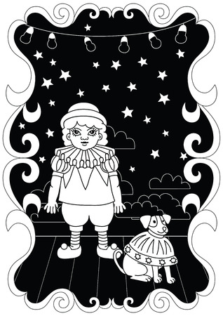 Vintage circus illustrations collection.のイラスト素材